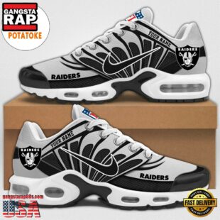 Customize Your Name with Las Vegas Raiders Air Max Plus Shoes