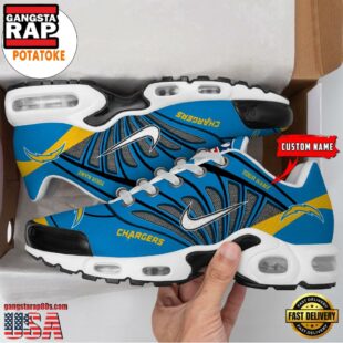 Customize Your Name With Los Angeles Chargers Air Max Plus Sneakers