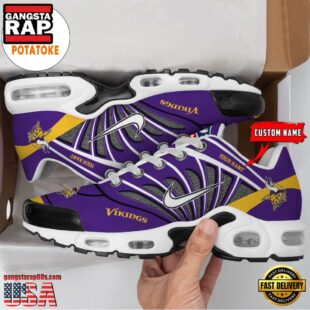 Customize Your Name With Minnesota Vikings Air Max Plus Sneakers