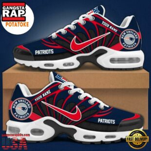 Customize Your Name With New England Patriots V1 Air Max Plus Sneakers