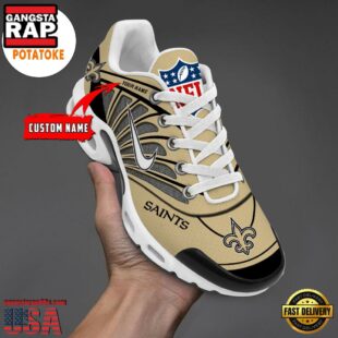 Customize Your Name With New Orleans Saints Air Max Plus Sneakers