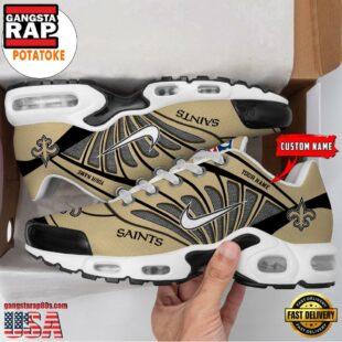 Customize Your Name With New Orleans Saints Air Max Plus Sneakers