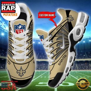 Customize Your Name With New Orleans Saints Air Max Plus Sneakers