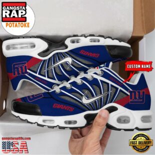 Customize Your Name With New York Giants Air Max Plus Sneakers