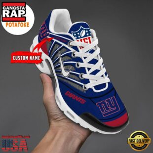 Customize Your Name With New York Giants Air Max Plus Sneakers