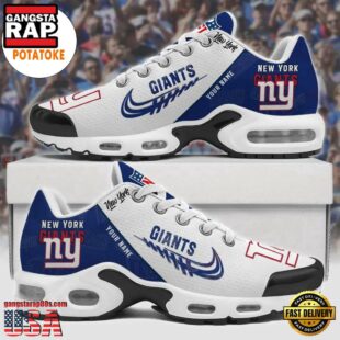 Customize Your Name with New York Giants v2 Air Max Plus Shoes