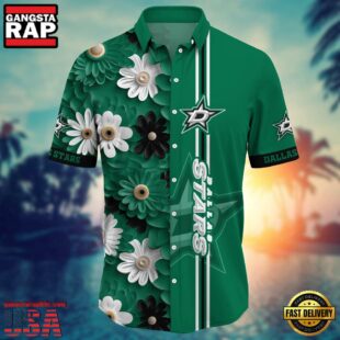 Dallas Stars NHL Green Hawaiian Shirt