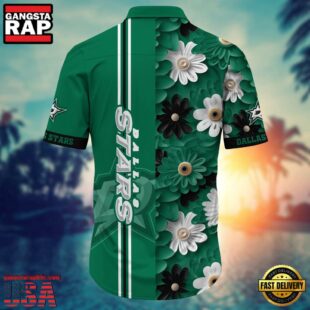 Dallas Stars NHL Green Hawaiian Shirt