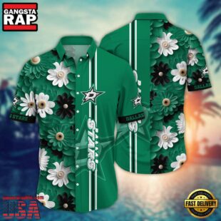 Dallas Stars NHL Green Hawaiian Shirt