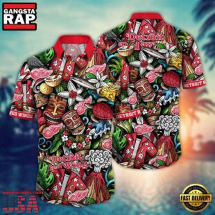 Detroit Red Wings NHL Team Hawaiian Shirt