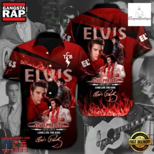 Elvis Presley 1935-1977 Love The King Unisex Hawaiian Shirt