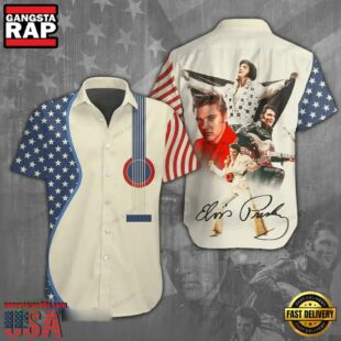 Elvis Presley All-American Rock 'n' Roll Unisex Hawaiian Shirt