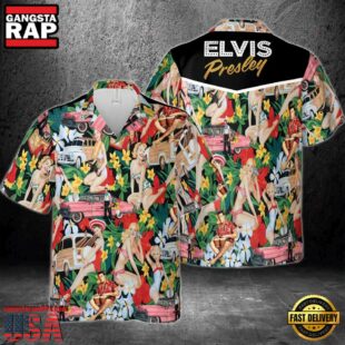 Elvis Presley Aloha Sweethearts Unisex Hawaiian Shirt