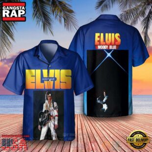 Elvis Presley Moody Blue Album Unisex Hawaiian Shirt