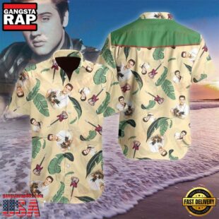 Elvis Presley Photo Pattern Unisex Hawaiian Shirt