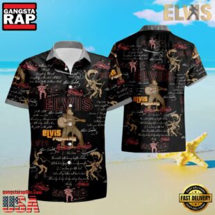 Elvis Presley Song Lyrics Unisex Hawaiian Shirt