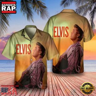 Elvis Presley Sunset Serenade Unisex Hawaiian Shirt