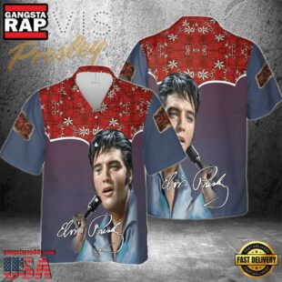 Elvis Presley The King's Style Unisex Hawaiian Shirt