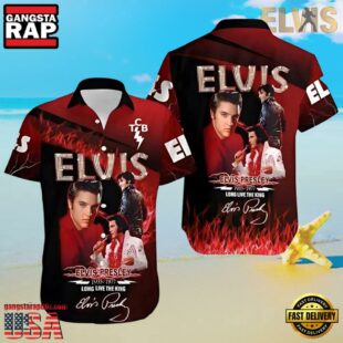 Elvis Presley Tribute Long Live The King Unisex Hawaiian Shirt