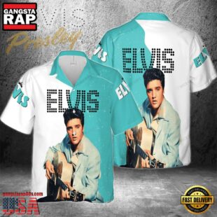 Elvis Presley Turquoise Dreams Unisex Hawaiian Shirt