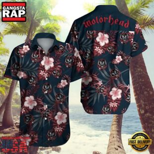 Fructi Motorhead Rock Band Tropical Skulls Hawaiian Shirt