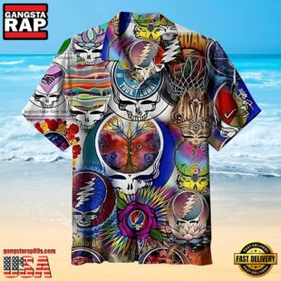 Grateful Dead Cosmic Skull Montage Unisex Hawaiian Shirt