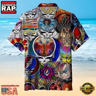 Grateful Dead Cosmic Skull Montage Unisex Hawaiian Shirt