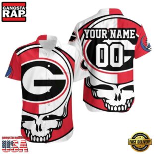 Grateful Dead Georgia Bulldogs Bolt Skull 3d Personalized Unisex Hawaiian Shirt