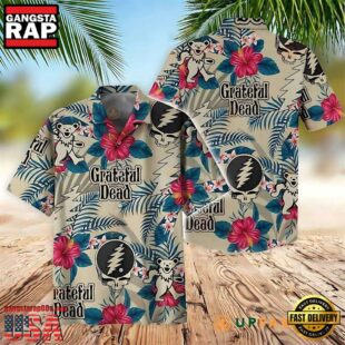 Grateful Dead Grateful Dead Logo Pattern Unisex Hawaiian Shirt