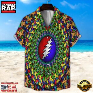 Grateful Dead Lightning Bolt Mandala Unisex Hawaiian Shirt