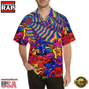 Grateful Dead Psychedelic Bears Unisex Hawaiian Shirt