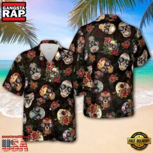 Grateful Dead Skull Floral Unisex Hawaiian Shirt