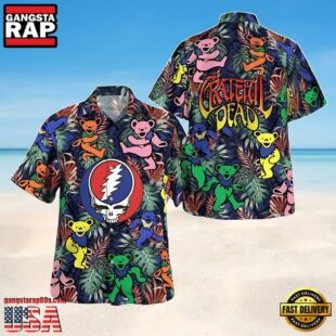 Grateful Dead Tropical Dancing Bears Unisex Hawaiian Shirt