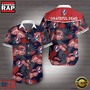 Grateful Dead Tropical Leaves Unisex Hawaiian Shirt