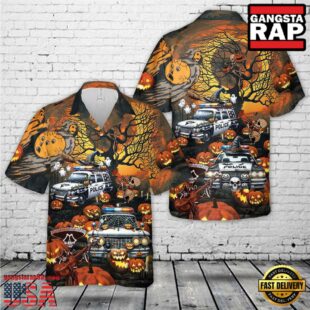 Halloween Police Car Hawaiian Shirt