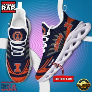 Illinois Fighting Illini NCAA Custom Max Soul Shoes Sneaker