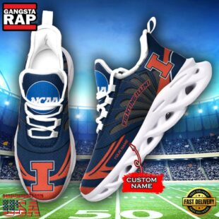 Illinois Fighting Illini NCAA Custom Max Soul Shoes Sneakers