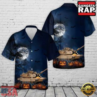 M1 Abrams Tank Halloween Hawaiian Shirt