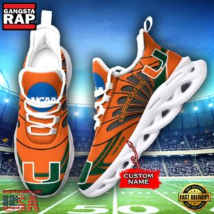 Miami Hurricanes NCAA Custom Max Soul Shoes Sneakers