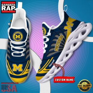 Michigan Wolverines NCAA Custom Max Soul Shoes Sneaker