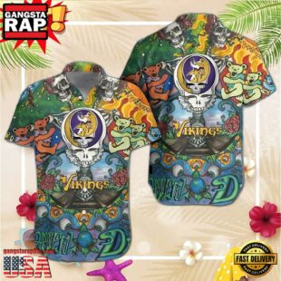 Minnesota Vikings Grateful Dead NFL Unisex Hawaiian Shirt