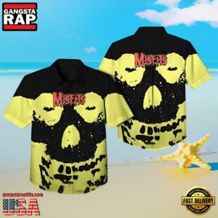 Misfits Band Glow Skull Hawaiian Shirt