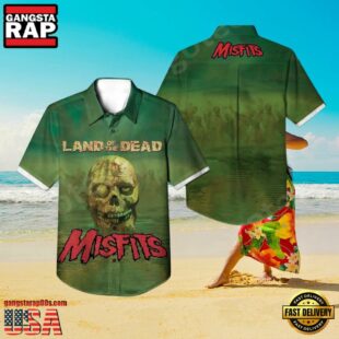 Misfits Band Land Of The Dead Single Cover Hawaiian Shirt