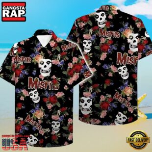 Misfits Band Skull Short Sleeve Hawaiian Shirt