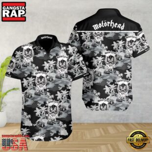 Motorhead Rock Band Rock Band Camo Skull Hawaiian Shirt