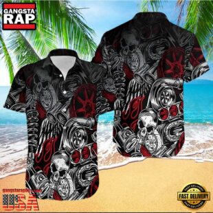 Motorhead Rock Band Skull theme Hawaiian Shirt