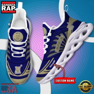 Navy Midshipmen NCAA Custom Max Soul Shoes Sneaker