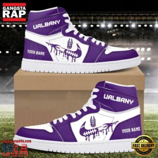 NCAA Albany Great Danes Grunge Style Custom Air Jordan 1 Shoes