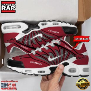 NCAA Arkansas Razorbacks Sport Football Logo Custom Air Max Plus Shoes