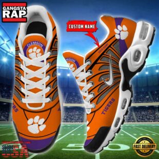 NCAA Clemson Tigers Sport Football Logo Custom Air Max Plus Shoes